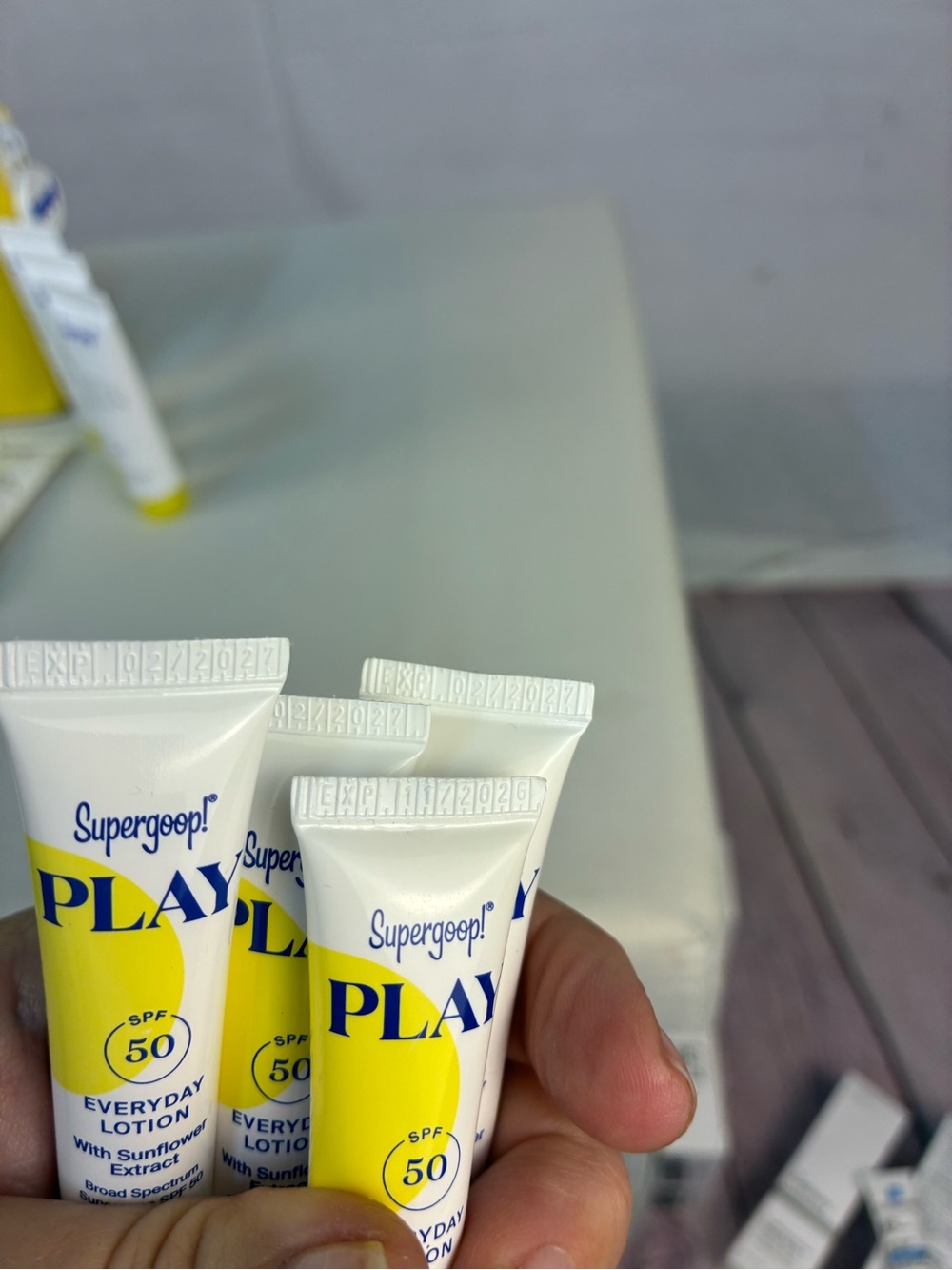 NIP Supergoop! Sunscreen Lot - Full Size and Samples - Picture 3 of 6